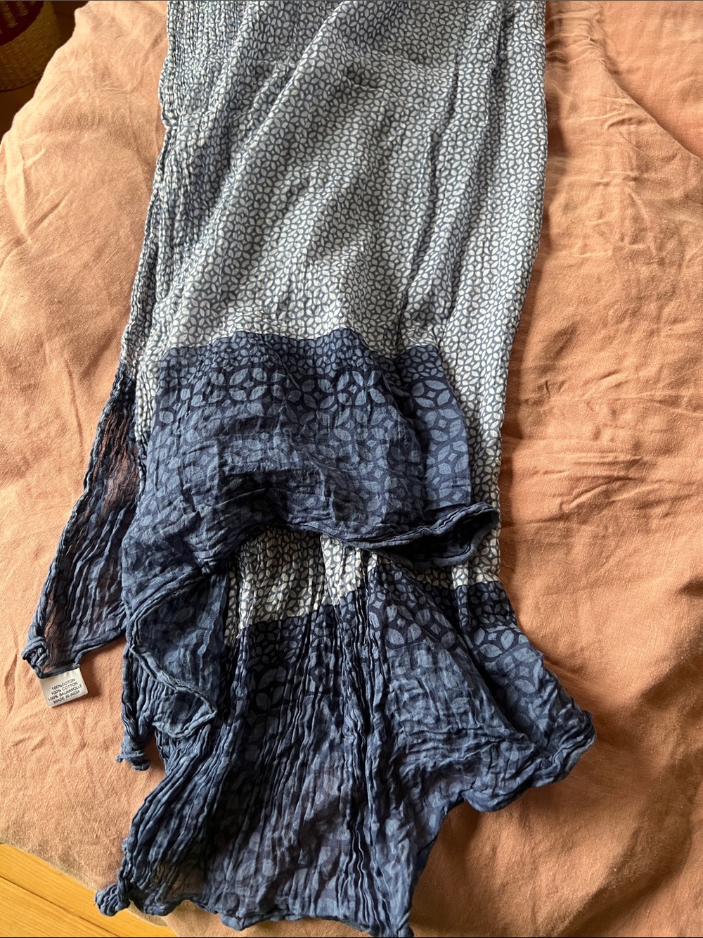 Blockprint scarf